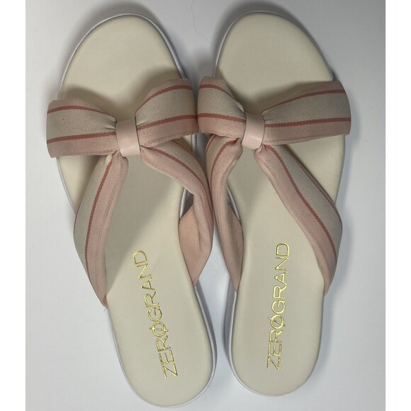 Cole Haan Zero grand Slide Sandals In Birds Peach Whip Sz 9 New - Picture 3 of 11